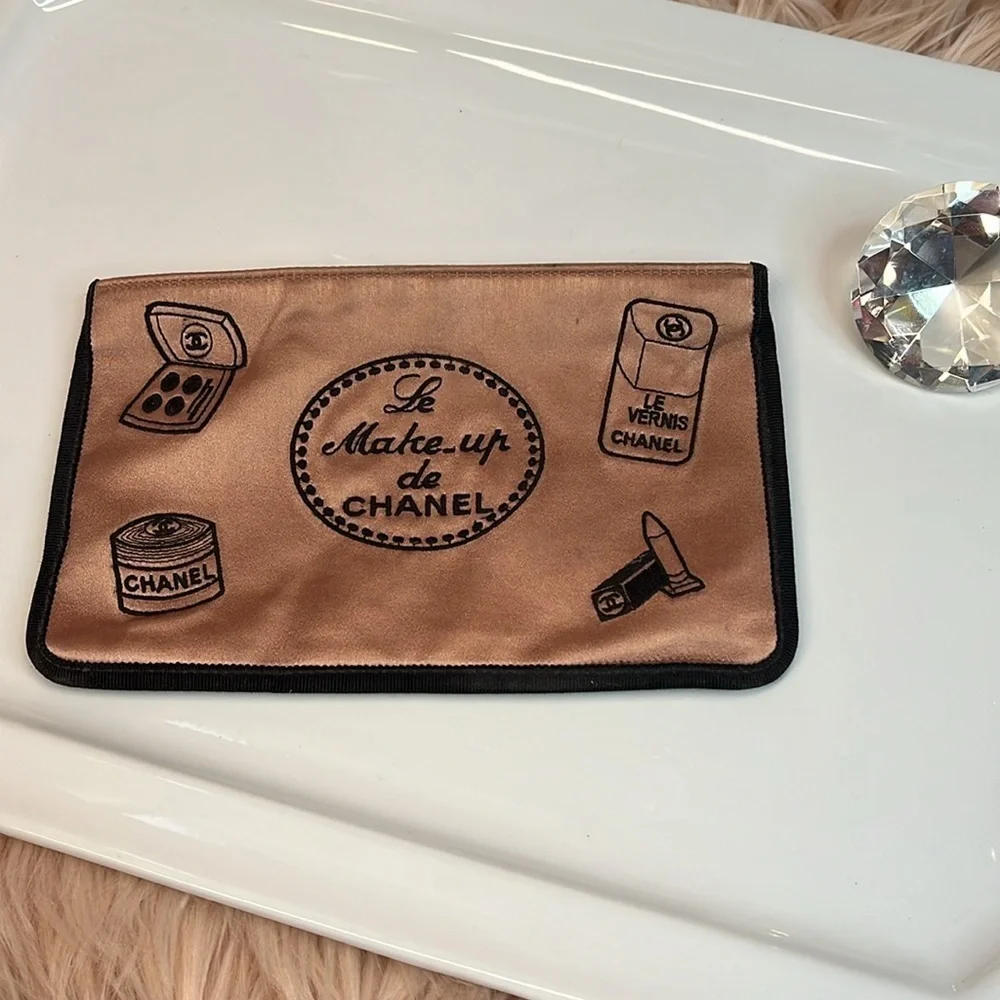 CHANEL SATIN MAKEUP BAG